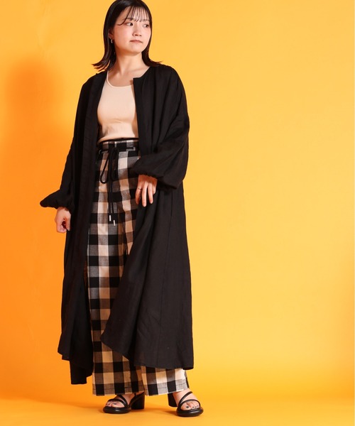 cepo(セポ)の「ブロックチェックワイドパンツ(その他パンツ・レディース・ブラック×ホワイト・S/M/L)」の21枚目の写真