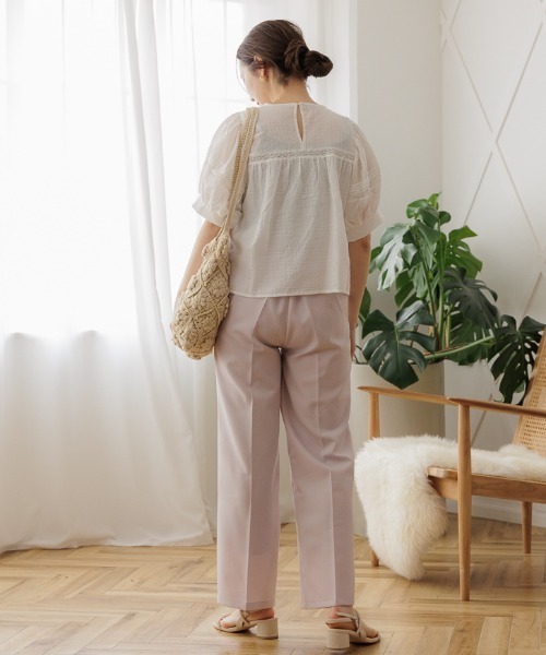 flower(フラワー)の「レースバルーンブラウス(シャツ/ブラウス・レディース・ホワイト/ブラック/イエロー/ブルー・FREE)」の10枚目の写真