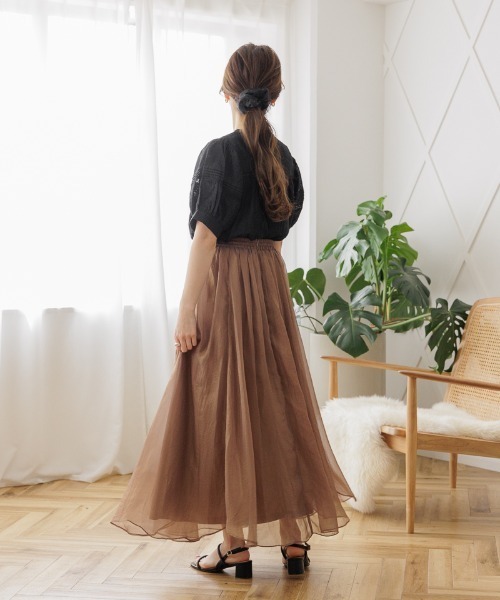 flower(フラワー)の「レースバルーンブラウス(シャツ/ブラウス・レディース・ホワイト/ブラック/イエロー/ブルー・FREE)」の15枚目の写真