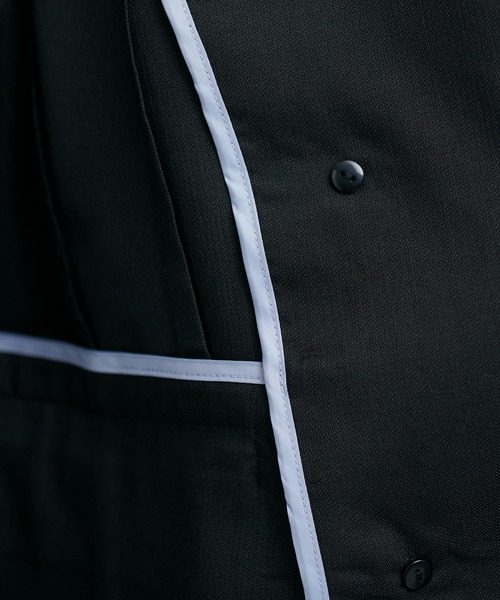 natural couture（ナチュラルクチュール）の「麻調ノーカラージャケット（テーラードジャケット・レディース・ベージュ/ネイビー/ラベンダー/ブラック・FREE）」の9枚目の写真