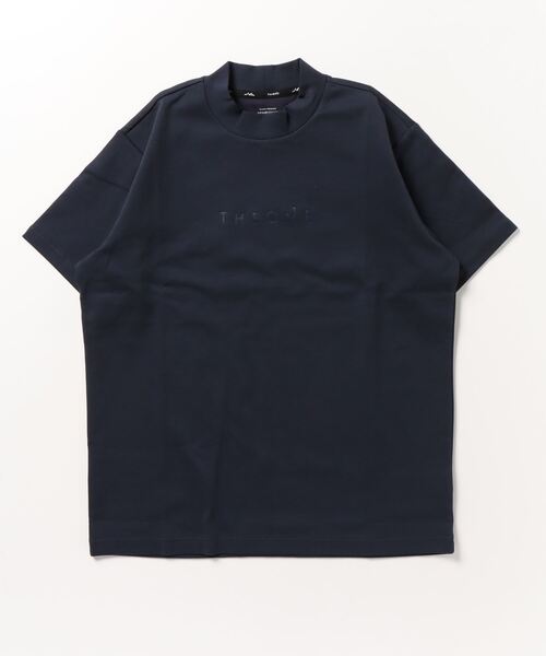 DESCENTE(デサント)の「【別注】デサント Mockneck ShortSleeve Shirt 限定コラボ(Tシャツ/カットソー・メンズ・ネイビー/ホワイト・LL/M/L)」の2枚目の写真
