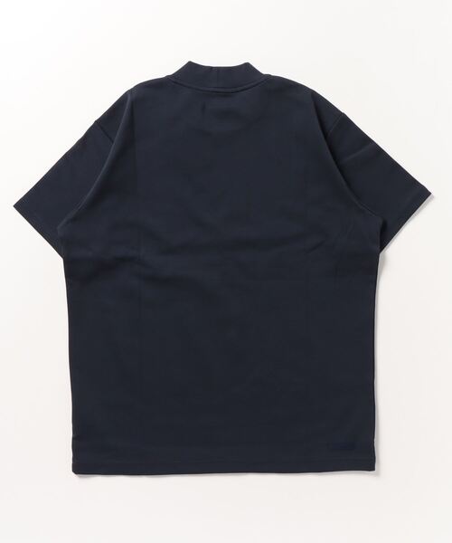DESCENTE(デサント)の「【別注】デサント Mockneck ShortSleeve Shirt 限定コラボ(Tシャツ/カットソー・メンズ・ネイビー/ホワイト・LL/M/L)」の3枚目の写真