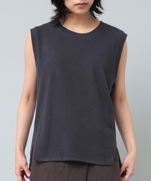 RNA-N（アールエヌエーエヌ）の「M2041 Ｃ／ＨＥＭＰタンク（タンクトップ・レディース・グレー/スミクロ/キナリ・MEDIUM）」の3枚目の写真