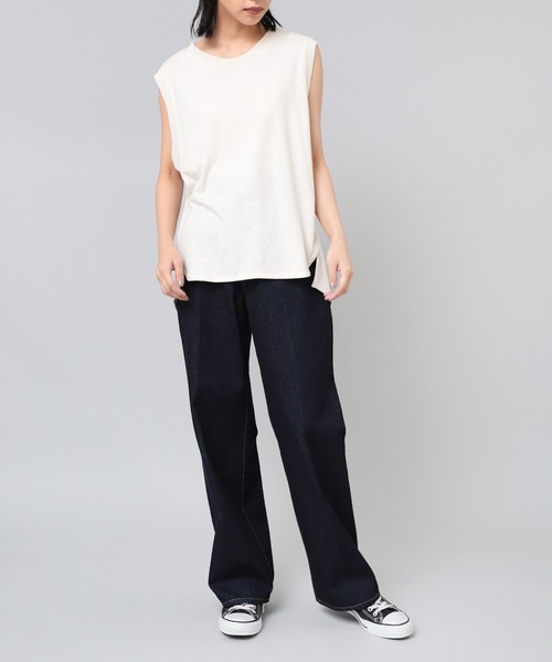 RNA-N（アールエヌエーエヌ）の「M2041 Ｃ／ＨＥＭＰタンク（タンクトップ・レディース・グレー/スミクロ/キナリ・MEDIUM）」の16枚目の写真