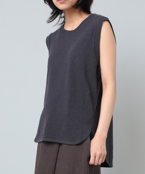 RNA-N（アールエヌエーエヌ）の「M2041 Ｃ／ＨＥＭＰタンク（タンクトップ・レディース・グレー/スミクロ/キナリ・MEDIUM）」の6枚目の写真