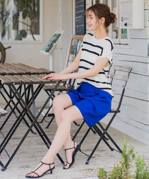 VICKY（ビッキー）の「【夏の水遊びに最適】ナイロンショートカーゴパンツ《手洗い可能》（カーゴパンツ・レディース・ブラック/ブルー/イエロー/カーキ・M）」の7枚目の写真