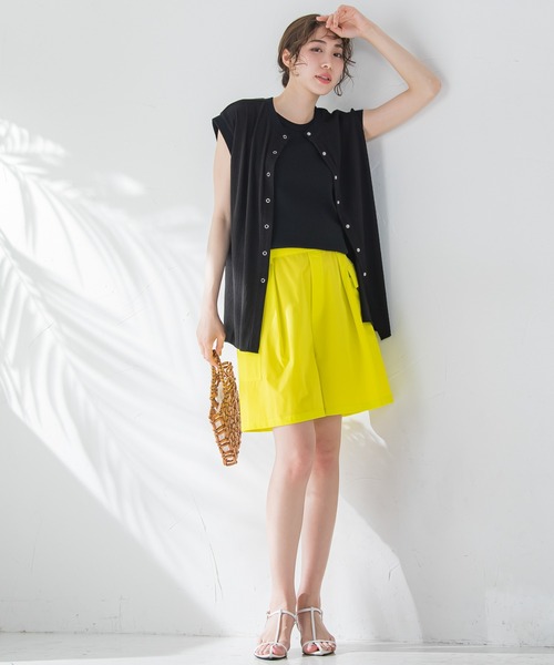 VICKY（ビッキー）の「【夏の水遊びに最適】ナイロンショートカーゴパンツ《手洗い可能》（カーゴパンツ・レディース・ブラック/ブルー/イエロー/カーキ・M）」の18枚目の写真