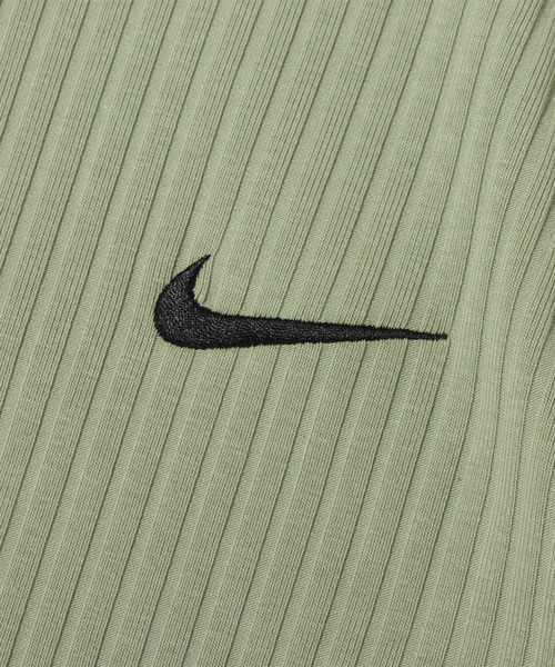 NIKE（ナイキ）の「NIKE AS W NSW RIB JRSY SS TOP / ナイキ ウィメンズ NSW リブ S/S ジャージ 【SP】（Tシャツ/カットソー・レディース・ホワイト/ブラック/グリーン・S/M/L）」の6枚目の写真