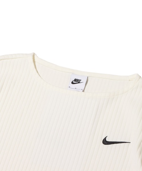 NIKE（ナイキ）の「NIKE AS W NSW RIB JRSY SS TOP / ナイキ ウィメンズ NSW リブ S/S ジャージ 【SP】（Tシャツ/カットソー・レディース・ホワイト/ブラック/グリーン・S/M/L）」の10枚目の写真