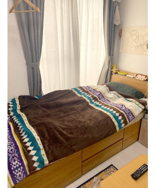 BAYFLOW（ベイフロー）の「[軽いのに暖かいふわふわの肌触り]Lsizeフリースブランケット 23AW（ブランケット・レディース・ベージュ/サックスブルー系/ピンク系/ネイビー系/パープル系・0）」の21枚目の写真