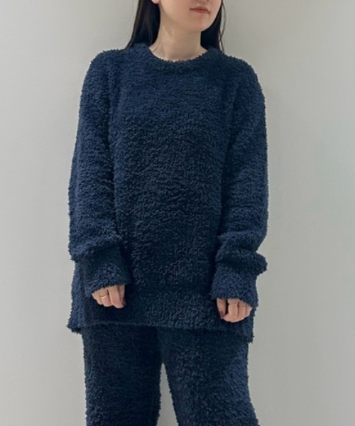 ジェラピケ　スフレプルオーバー　ネイビー ジェラピケ スフレプルオーバー ネイビー