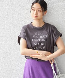 SHIPS | ローズ ぺトール ロゴ プリント TEE 2◆(Tシャツ/カットソー)