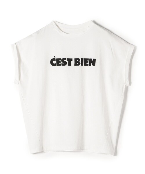 SHIPS（シップス）の「ローズ ぺトール ロゴ プリント TEE 2◆（Tシャツ/カットソー・レディース・オフホワイト/ホワイト/ベージュ/ダークグレー・ONE SIZE）」の5枚目の写真