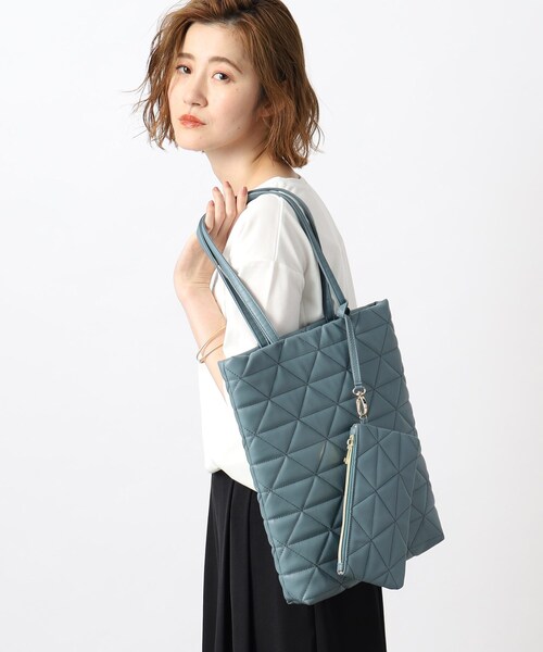 セール】◇【A4】サンカクキルトポーチ付きトート（トートバッグ