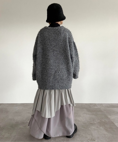 apres jour mignon(アプレジュールミニョン)の「異素材ティアードスカート【ZOZOTOWN限定アイテム】(スカート・レディース・ライトグレー/チャコールグレー/ブラック・X-LARGE/SMALL/MEDIUM)」の22枚目の写真