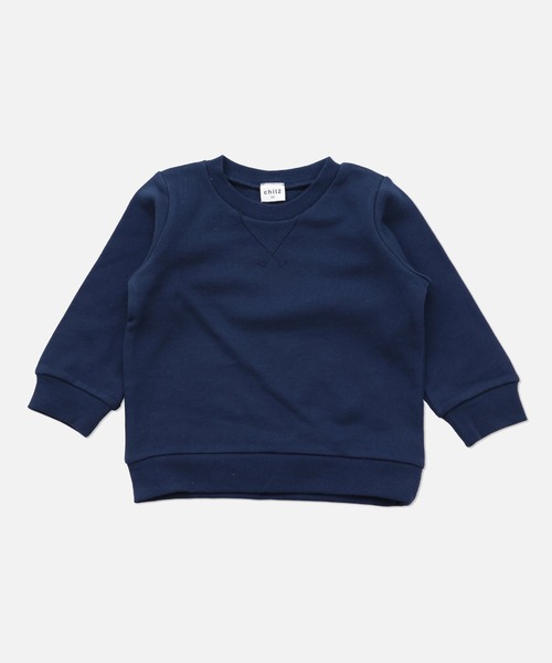 chil2（チルツー）の「全20色 コットン100％ 無地トレーナー（スウェット・キッズ・ラベンダー/ワインレッド/グリーン/スモークピンク/サックスブルー/オレンジ系その他/グレイッシュブルー/ミント/マスタード/オレンジ/グレー/ライトイエロー/クリーム/カーキ/レッド/ネイビー/ベージュ/チャコールグレー/ホワイト/ブラック・130cm/120cm/110cm/100cm/90cm/80ｃｍ/140cm/150cm）」の10枚目の写真