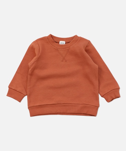 chil2（チルツー）の「全20色 コットン100％ 無地トレーナー（スウェット・キッズ・ラベンダー/ワインレッド/グリーン/スモークピンク/サックスブルー/オレンジ系その他/グレイッシュブルー/ミント/マスタード/オレンジ/グレー/ライトイエロー/クリーム/カーキ/レッド/ネイビー/ベージュ/チャコールグレー/ホワイト/ブラック・130cm/120cm/110cm/100cm/90cm/80ｃｍ/140cm/150cm）」の20枚目の写真