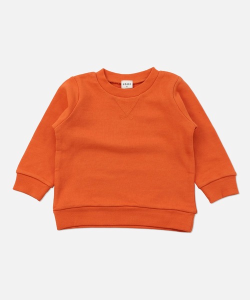 chil2（チルツー）の「全20色 コットン100％ 無地トレーナー（スウェット・キッズ・ラベンダー/ワインレッド/グリーン/スモークピンク/サックスブルー/オレンジ系その他/グレイッシュブルー/ミント/マスタード/オレンジ/グレー/ライトイエロー/クリーム/カーキ/レッド/ネイビー/ベージュ/チャコールグレー/ホワイト/ブラック・130cm/120cm/110cm/100cm/90cm/80ｃｍ/140cm/150cm）」の19枚目の写真