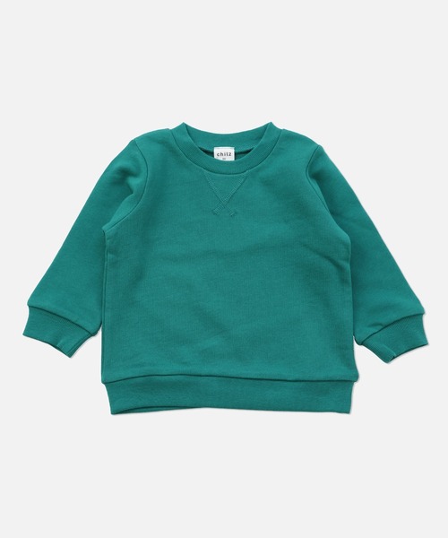 chil2（チルツー）の「全20色 コットン100％ 無地トレーナー（スウェット・キッズ・ラベンダー/ワインレッド/グリーン/スモークピンク/サックスブルー/オレンジ系その他/グレイッシュブルー/ミント/マスタード/オレンジ/グレー/ライトイエロー/クリーム/カーキ/レッド/ネイビー/ベージュ/チャコールグレー/ホワイト/ブラック・130cm/120cm/110cm/100cm/90cm/80ｃｍ/140cm/150cm）」の8枚目の写真