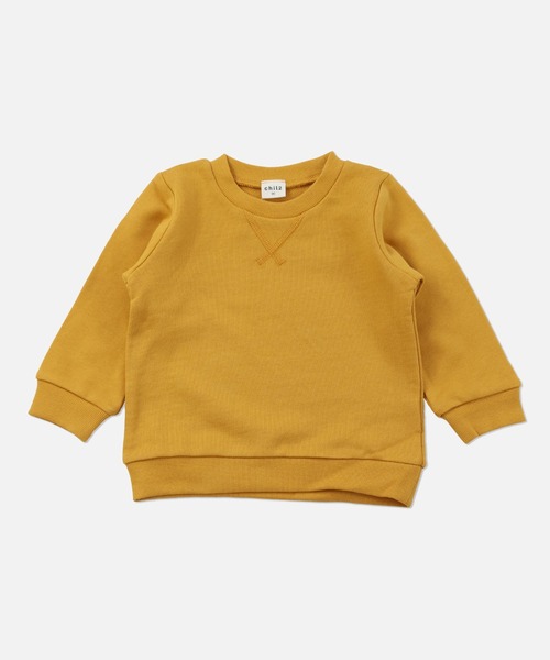 chil2（チルツー）の「全20色 コットン100％ 無地トレーナー（スウェット・キッズ・ラベンダー/ワインレッド/グリーン/スモークピンク/サックスブルー/オレンジ系その他/グレイッシュブルー/ミント/マスタード/オレンジ/グレー/ライトイエロー/クリーム/カーキ/レッド/ネイビー/ベージュ/チャコールグレー/ホワイト/ブラック・130cm/120cm/110cm/100cm/90cm/80ｃｍ/140cm/150cm）」の14枚目の写真