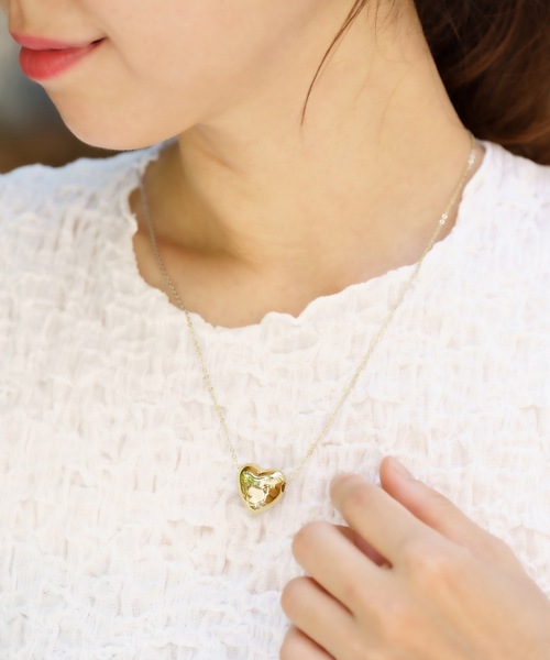 【本日22時迄の特別価格❗】4℃　ハートストーン付きドロップネックレス 楽天市場】4°c ハート ネックレスの通販