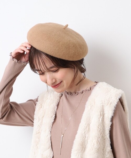 SHOO・LA・RUE（シューラルー）の「◆バスクベレー（ハンチング/ベレー帽・レディース・ブラック/キャメル/グレー・00）」の3枚目の写真