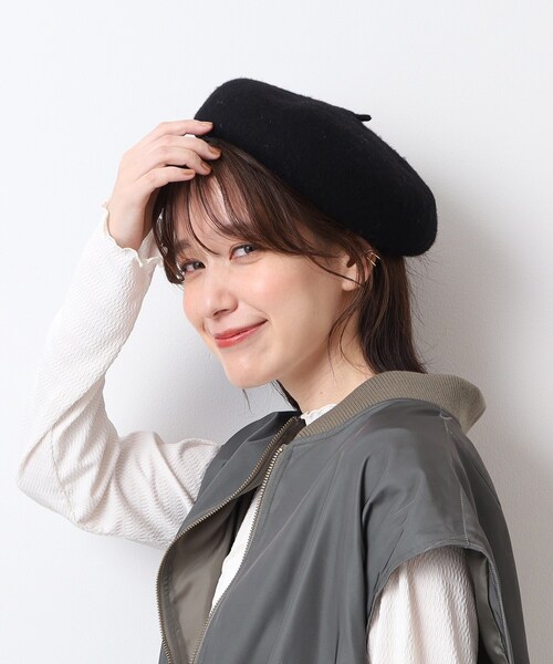 SHOO・LA・RUE（シューラルー）の「◆バスクベレー（ハンチング/ベレー帽・レディース・ブラック/キャメル/グレー・00）」の4枚目の写真