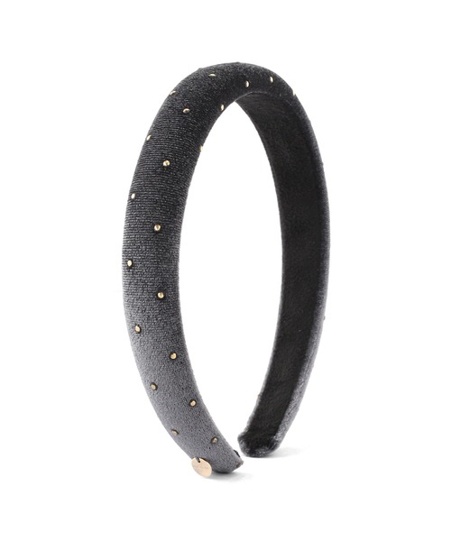 ANEMONE（アネモネ）の「メタルドットベロアカチューシャ（カチューシャ・レディース・ブラック/ブラウン/ネイビー/グレー・FREE）」の5枚目の写真