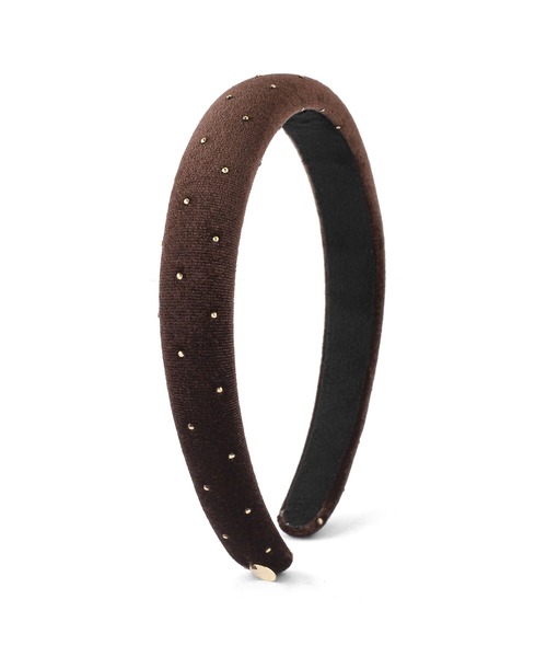 ANEMONE（アネモネ）の「メタルドットベロアカチューシャ（カチューシャ・レディース・ブラック/ブラウン/ネイビー/グレー・FREE）」の6枚目の写真