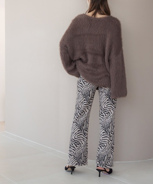 coca(coca)(コカ)の「ピーチスウェードプリーツプリントフレアパンツ(その他パンツ・レディース・A/B・SHORT/LONG)」の3枚目の写真