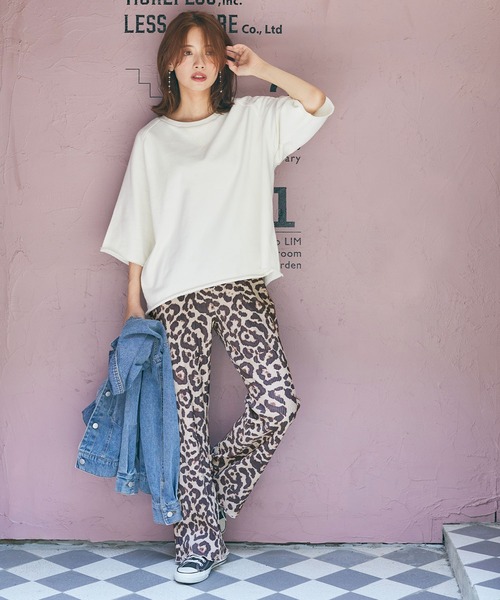 coca(coca)(コカ)の「ピーチスウェードプリーツプリントフレアパンツ(その他パンツ・レディース・A/B・SHORT/LONG)」の7枚目の写真