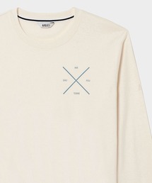 UVカット ワンポイントロゴ刺繍 ロングスリーブロゴTシャツ
