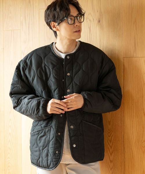 LAKOLE(ラコレ)の「リバーシブルキルトブルゾン / 965945(ブルゾン・メンズ・アイボリー/ブラック/オレンジ/カーキ・LARGE/MEDIUM/X-LARGE)」の2枚目の写真