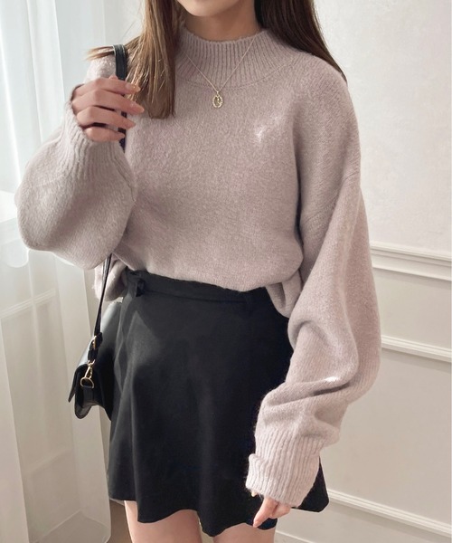 apres jour（アプレジュール）の「もちもちMILKニット【ZOZOTOWN限定アイテム】（ニット/セーター・レディース・アイボリー/ミント/サックスブルー/モカ/ブラック/レッド/ライトイエロー/スモークピンク/ラベンダー/ライトピンク・X-LARGE/フリー）」の7枚目の写真