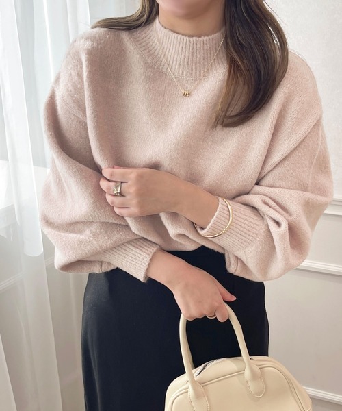 apres jour（アプレジュール）の「もちもちMILKニット【ZOZOTOWN限定アイテム】（ニット/セーター・レディース・アイボリー/ミント/サックスブルー/モカ/ブラック/レッド/ライトイエロー/スモークピンク/ラベンダー/ライトピンク・X-LARGE/フリー）」の8枚目の写真