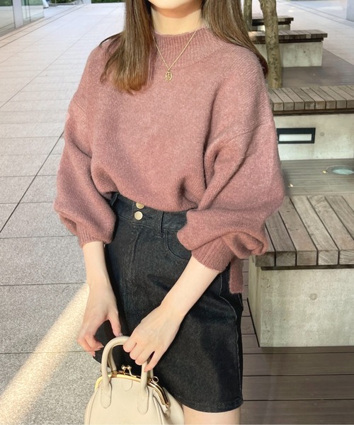 apres jour（アプレジュール）の「もちもちMILKニット【ZOZOTOWN限定アイテム】（ニット/セーター・レディース・アイボリー/ミント/サックスブルー/モカ/ブラック/レッド/ライトイエロー/スモークピンク/ラベンダー/ライトピンク・X-LARGE/フリー）」の9枚目の写真