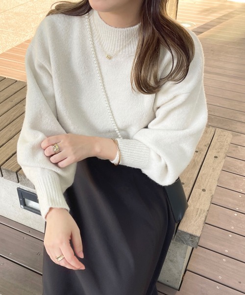 apres jour（アプレジュール）の「もちもちMILKニット【ZOZOTOWN限定アイテム】（ニット/セーター・レディース・アイボリー/ミント/サックスブルー/モカ/ブラック/レッド/ライトイエロー/スモークピンク/ラベンダー/ライトピンク・X-LARGE/フリー）」の19枚目の写真