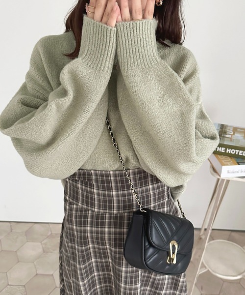 apres jour（アプレジュール）の「もちもちMILKニット【ZOZOTOWN限定アイテム】（ニット/セーター・レディース・アイボリー/ミント/サックスブルー/モカ/ブラック/レッド/ライトイエロー/スモークピンク/ラベンダー/ライトピンク・X-LARGE/フリー）」の14枚目の写真