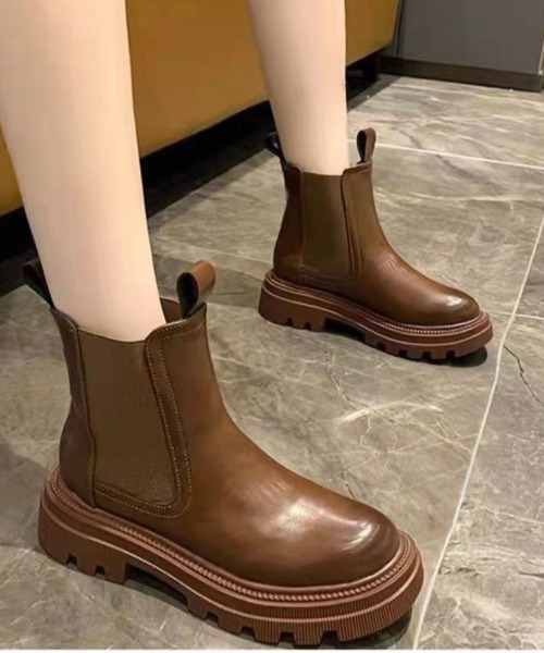 Ritzy(リッツィー)の「サイドゴア ショートブーツ(ブーツ・レディース・ブラウン/ブラック・23/23.5/25/24.5/24)」の2枚目の写真