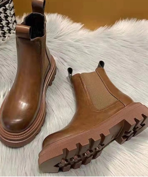 Ritzy(リッツィー)の「サイドゴア ショートブーツ(ブーツ・レディース・ブラウン/ブラック・23/23.5/25/24.5/24)」の4枚目の写真