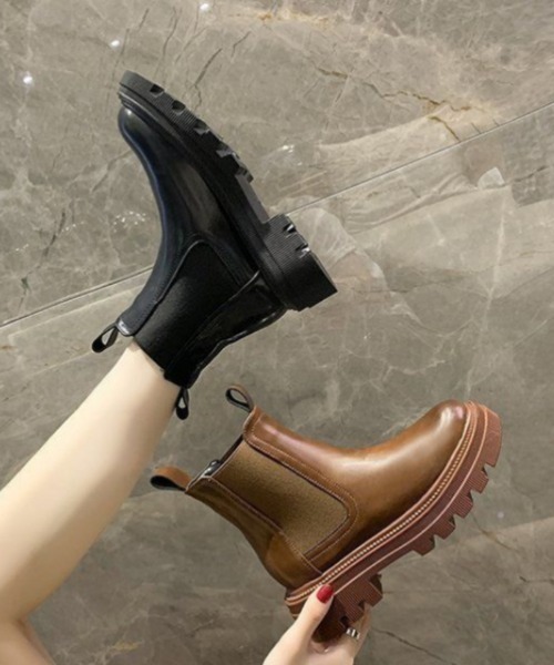 Ritzy(リッツィー)の「サイドゴア ショートブーツ(ブーツ・レディース・ブラウン/ブラック・23/23.5/25/24.5/24)」の5枚目の写真