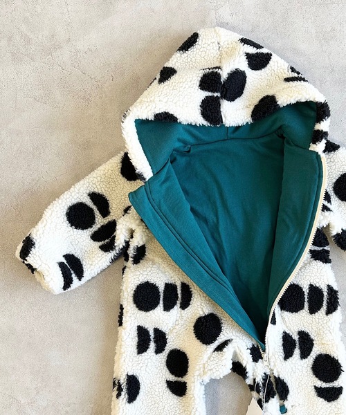 HOGAN RANCH WEAR（ホーガンランチウエア）の「ソウガラジャガードボアジャンプスーツ（baby/FREE）（その他アウター・キッズ・オフホワイト/アイボリー/エメラルド・FREE）」の7枚目の写真