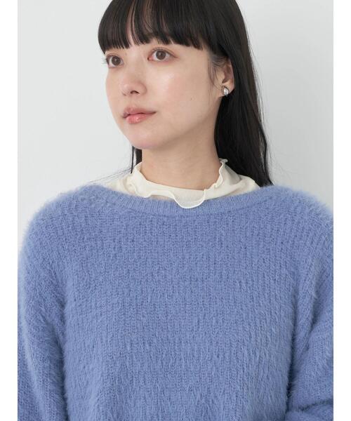 earth music&ecology(アースミュージックアンドエコロジー)の「SET2点シャギーニット+リブワンピース(ワンピース・レディース・ブラック/グレイッシュベージュ/ブルー・FREE)」の15枚目の写真