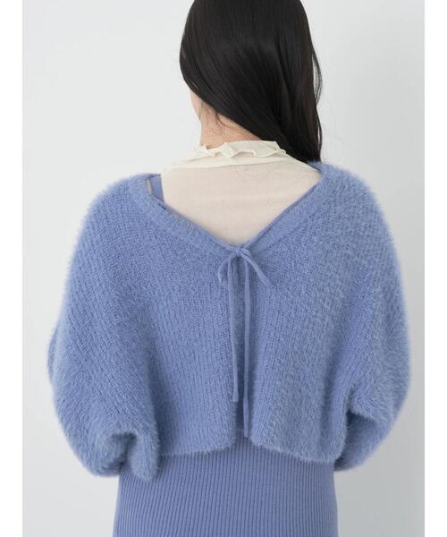 earth music&ecology(アースミュージックアンドエコロジー)の「SET2点シャギーニット+リブワンピース(ワンピース・レディース・ブラック/グレイッシュベージュ/ブルー・FREE)」の16枚目の写真