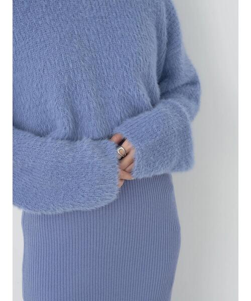 earth music&ecology(アースミュージックアンドエコロジー)の「SET2点シャギーニット+リブワンピース(ワンピース・レディース・ブラック/グレイッシュベージュ/ブルー・FREE)」の17枚目の写真