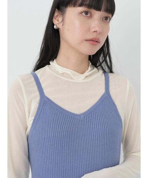 earth music&ecology(アースミュージックアンドエコロジー)の「SET2点シャギーニット+リブワンピース(ワンピース・レディース・ブラック/グレイッシュベージュ/ブルー・FREE)」の18枚目の写真