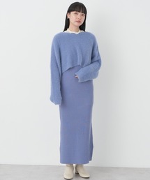 earth music&ecology | SET2点シャギーニット＋リブワンピース(ワンピース)