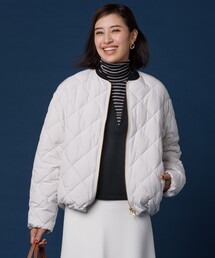 【UNFILO】ショートダウン ブラック Mサイズ UNFILO ブルゾン アウター 「TAION×UNFILO」キルティングダウン