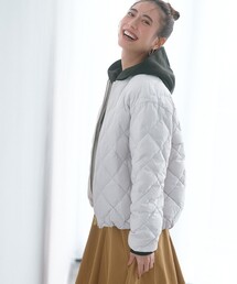 リバーシブルショート キルティングジャケット」に該当するレディース