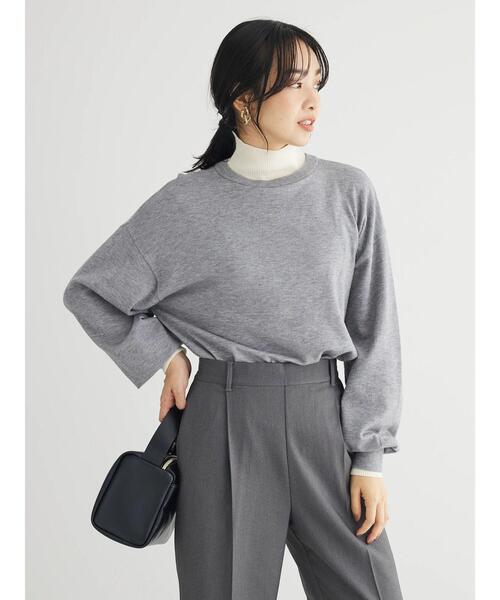 AJUGA.（アジュガ）の「■AJUGA.×GP レイヤードハイネックニット（ニット/セーター・レディース・グレー/ブラック/アイボリー・FREE）」の19枚目の写真